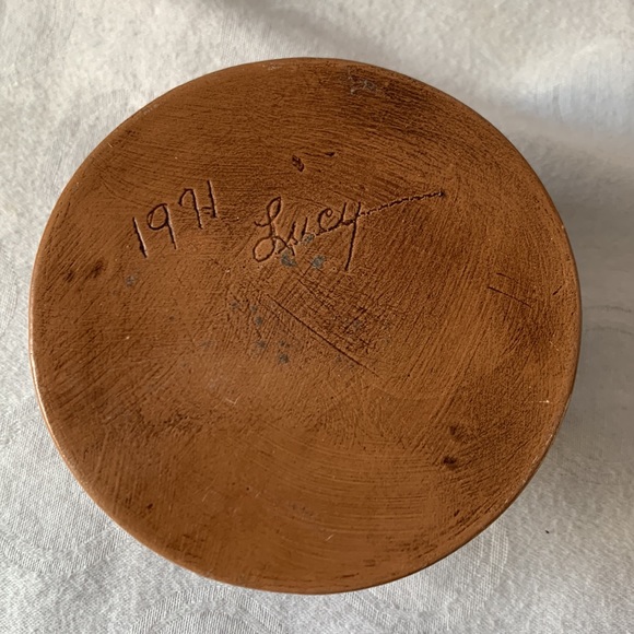 1991 Handcrafted Owl Tea Light Candle Holder Hand painted by Lucy - Picture 4 of 4